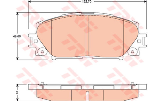 Brake Pad Set, disc brake GDB3459 TRW