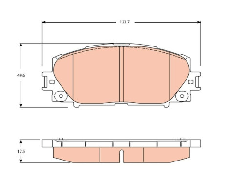 Brake Pad Set, disc brake GDB3459 TRW, Image 2