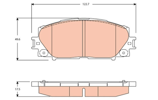 Brake Pad Set, disc brake GDB3459 TRW, Image 2