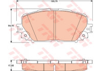 Brake Pad Set, disc brake GDB3460 TRW