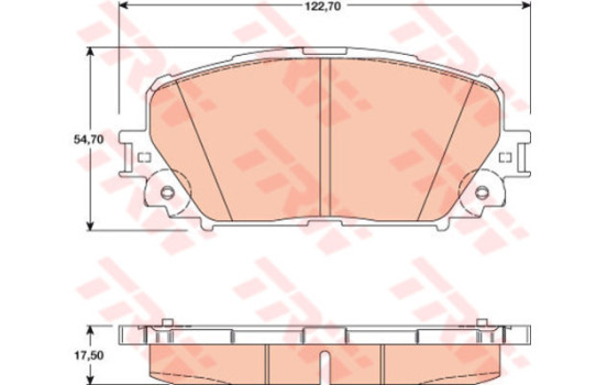 Brake Pad Set, disc brake GDB3460 TRW