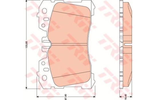 Brake Pad Set, disc brake GDB3473 TRW