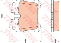 Brake Pad Set, disc brake GDB3475 TRW