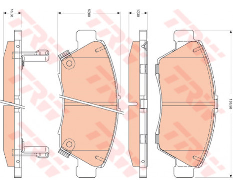 Brake Pad Set, disc brake GDB3478 TRW