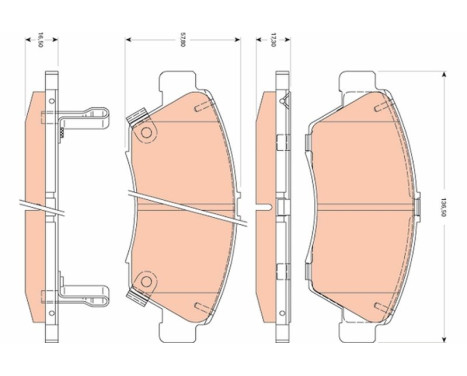 Brake Pad Set, disc brake GDB3478 TRW, Image 2