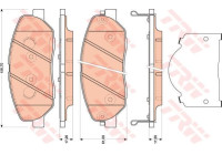 Brake Pad Set, disc brake GDB3483 TRW