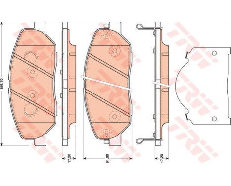 Brake Pad Set, disc brake GDB3483 TRW