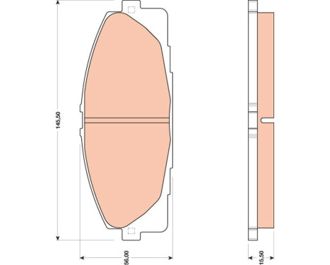 Brake Pad Set, disc brake GDB3485 TRW, Image 2