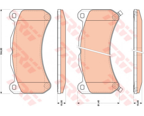 Brake Pad Set, disc brake GDB3489 TRW