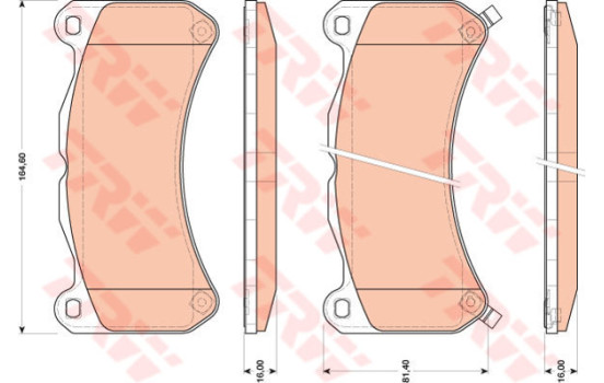 Brake Pad Set, disc brake GDB3489 TRW