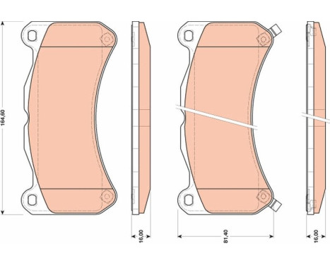 Brake Pad Set, disc brake GDB3489 TRW, Image 2