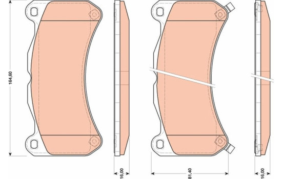 Brake Pad Set, disc brake GDB3489 TRW, Image 2