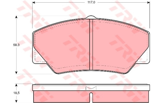 Brake Pad Set, disc brake GDB349 TRW