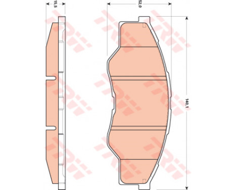 Brake Pad Set, disc brake GDB3500 TRW
