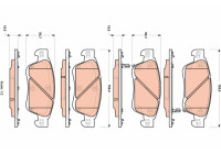 Brake Pad Set, disc brake GDB3503 TRW