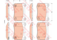 Brake Pad Set, disc brake GDB3504 TRW