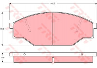 Brake Pad Set, disc brake GDB351 TRW