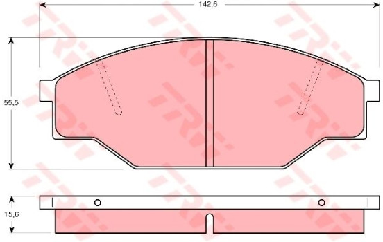 Brake Pad Set, disc brake GDB351 TRW