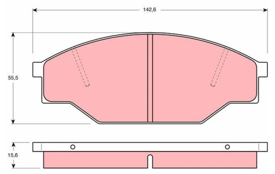 Brake Pad Set, disc brake GDB351 TRW, Image 2