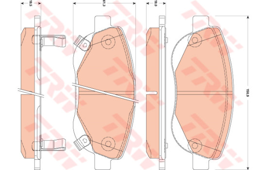 Brake Pad Set, disc brake GDB3511 TRW