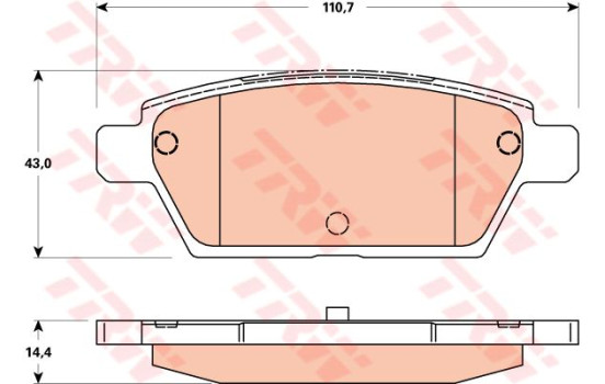 Brake Pad Set, disc brake GDB3517 TRW