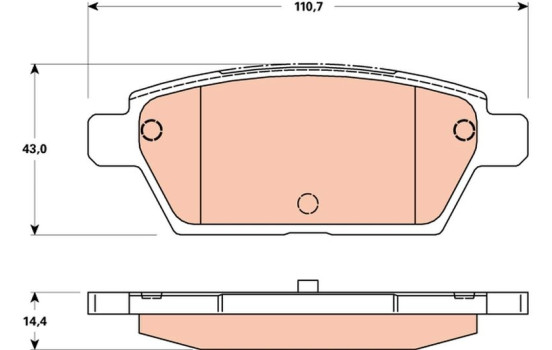 Brake Pad Set, disc brake GDB3517 TRW, Image 2