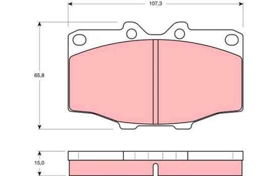 Brake Pad Set, disc brake GDB352 TRW, Image 2