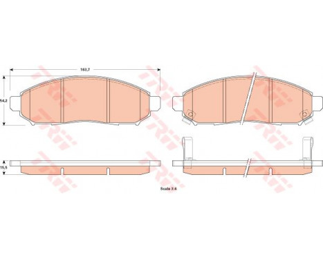 Brake Pad Set, disc brake GDB3520 TRW