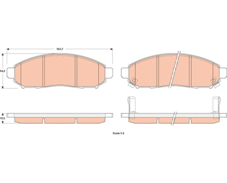 Brake Pad Set, disc brake GDB3520 TRW, Image 2