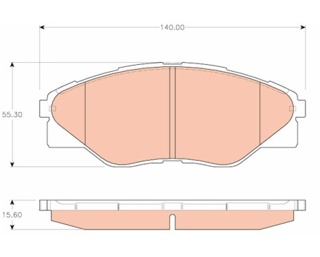 Brake Pad Set, disc brake GDB3532 TRW, Image 2