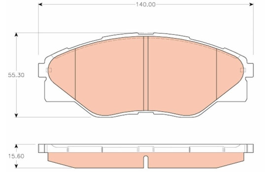 Brake Pad Set, disc brake GDB3532 TRW, Image 2