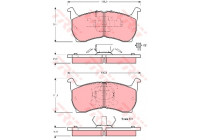 Brake Pad Set, disc brake GDB354 TRW