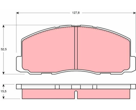 Brake Pad Set, disc brake GDB355 TRW, Image 2