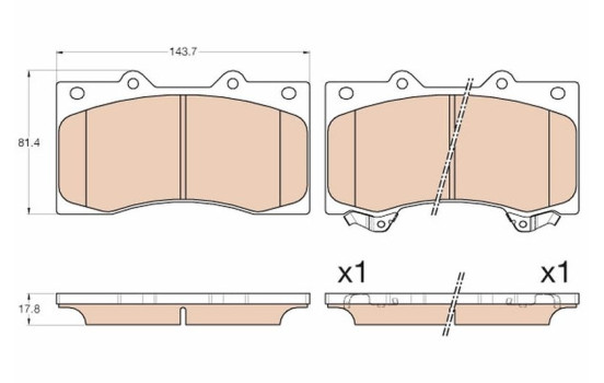 Brake Pad Set, disc brake GDB3560 TRW