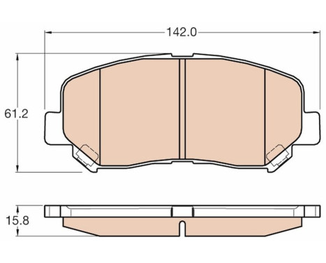 Brake Pad Set, disc brake GDB3562 TRW, Image 2