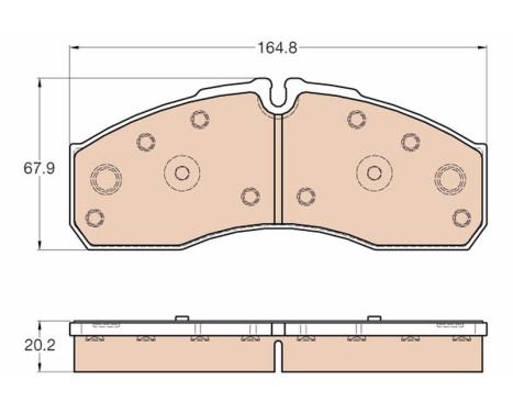 Brake Pad Set, disc brake GDB3567 TRW