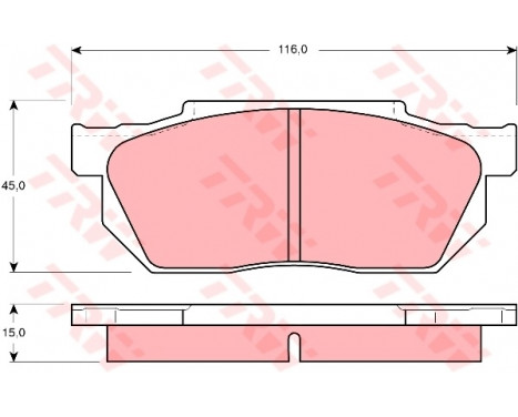 Brake Pad Set, disc brake GDB358 TRW