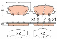 Brake Pad Set, disc brake GDB3593 TRW