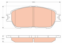 Brake Pad Set, disc brake GDB3612 TRW