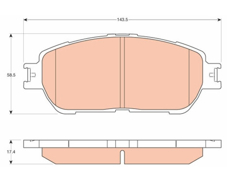 Brake Pad Set, disc brake GDB3612 TRW