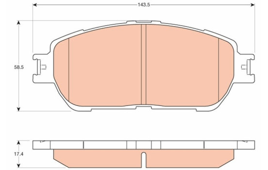 Brake Pad Set, disc brake GDB3612 TRW