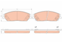 Brake Pad Set, disc brake GDB3614 TRW