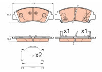 Brake Pad Set, disc brake GDB3618 TRW