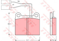 Brake Pad Set, disc brake GDB362 TRW