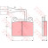 Brake Pad Set, disc brake GDB362 TRW