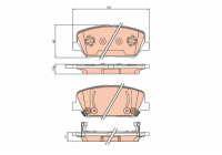 Brake Pad Set, disc brake GDB3621 TRW