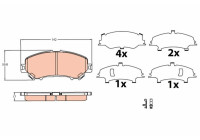 Brake Pad Set, disc brake GDB3622 TRW