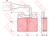 Brake Pad Set, disc brake GDB363 TRW