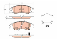 Brake Pad Set, disc brake GDB3635 TRW