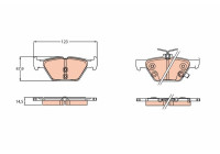 Brake Pad Set, disc brake GDB3639 TRW